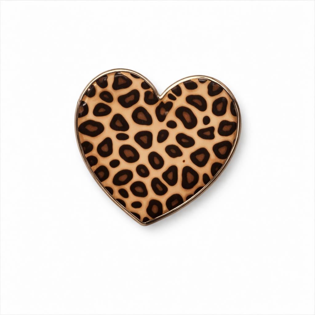 Leapords Heart – Metal Phone Charm Sticker