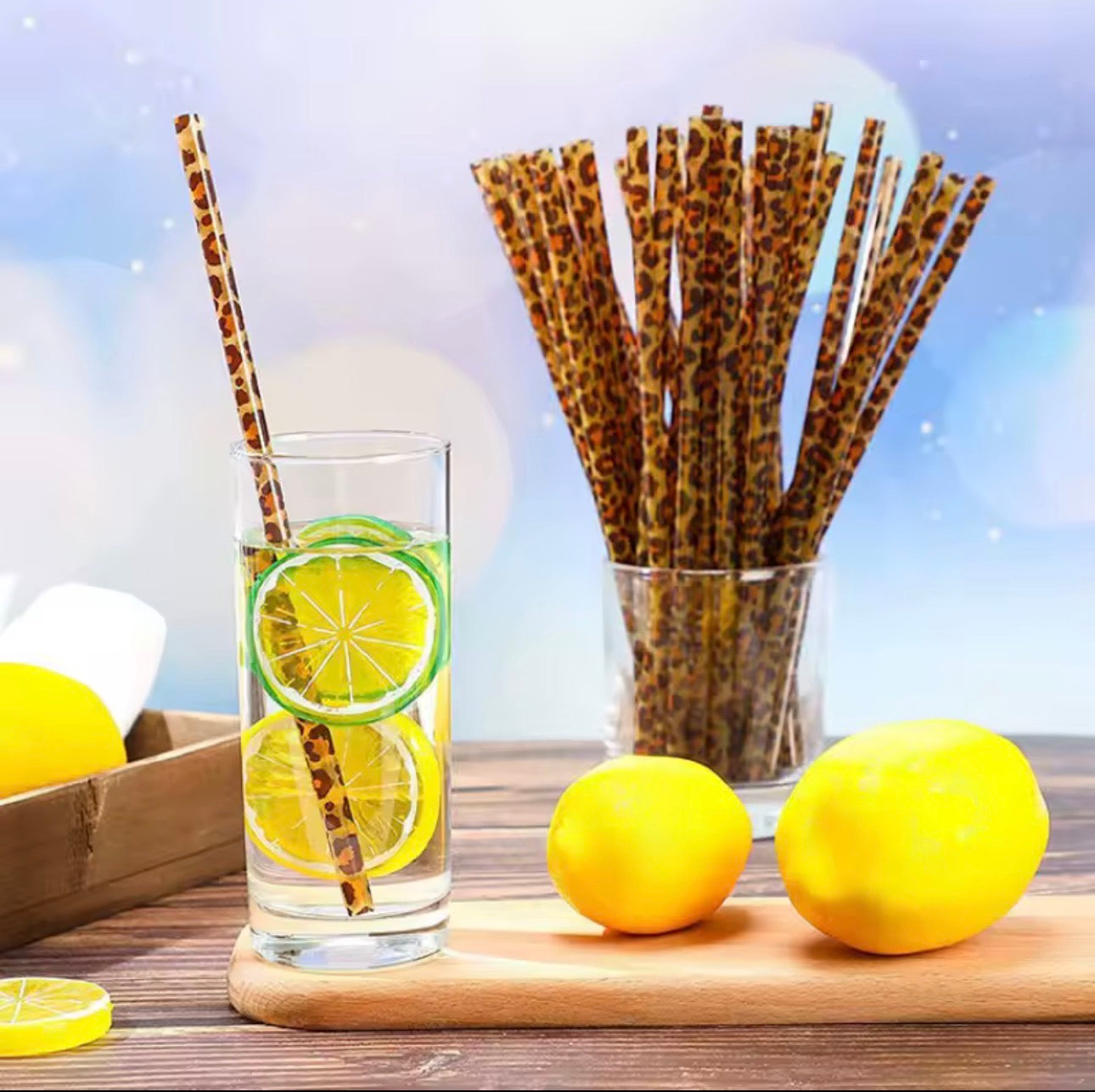5pcs Reusable PP Plastic Straws with Colorful Cartoon Patterns High-Quality Drinking Straws
