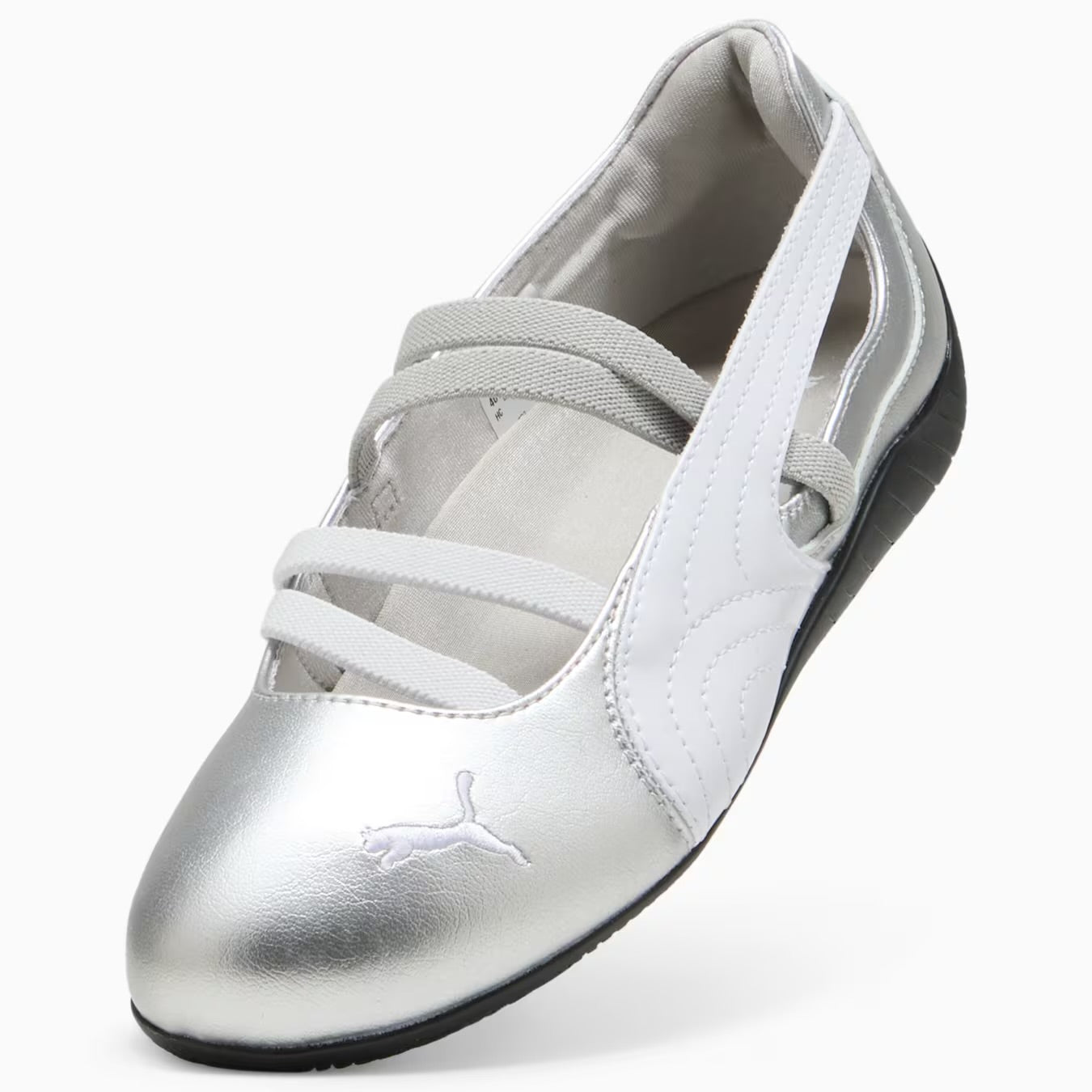 Puma Silver-White Speedcat Ballet Metallic Shoes Women
