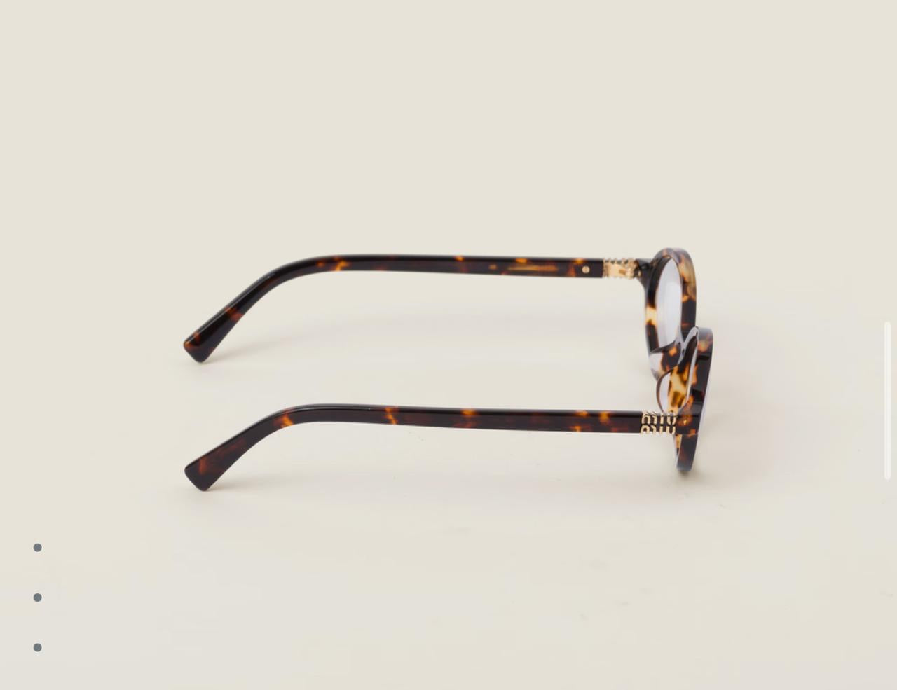 Miu miu oval cheetah transparent print glasses