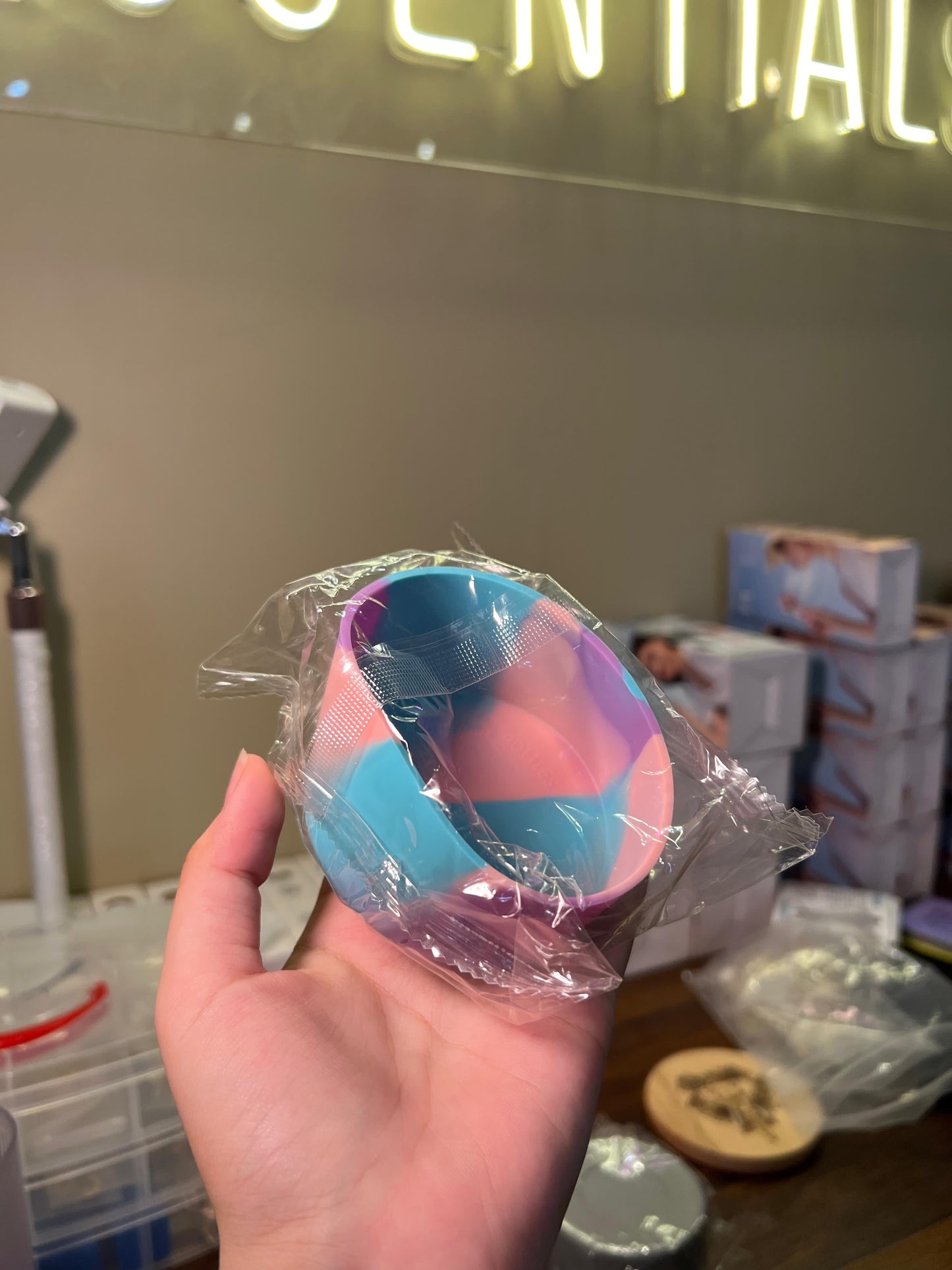 Purple/blue/pink Tumblr protective cup holder