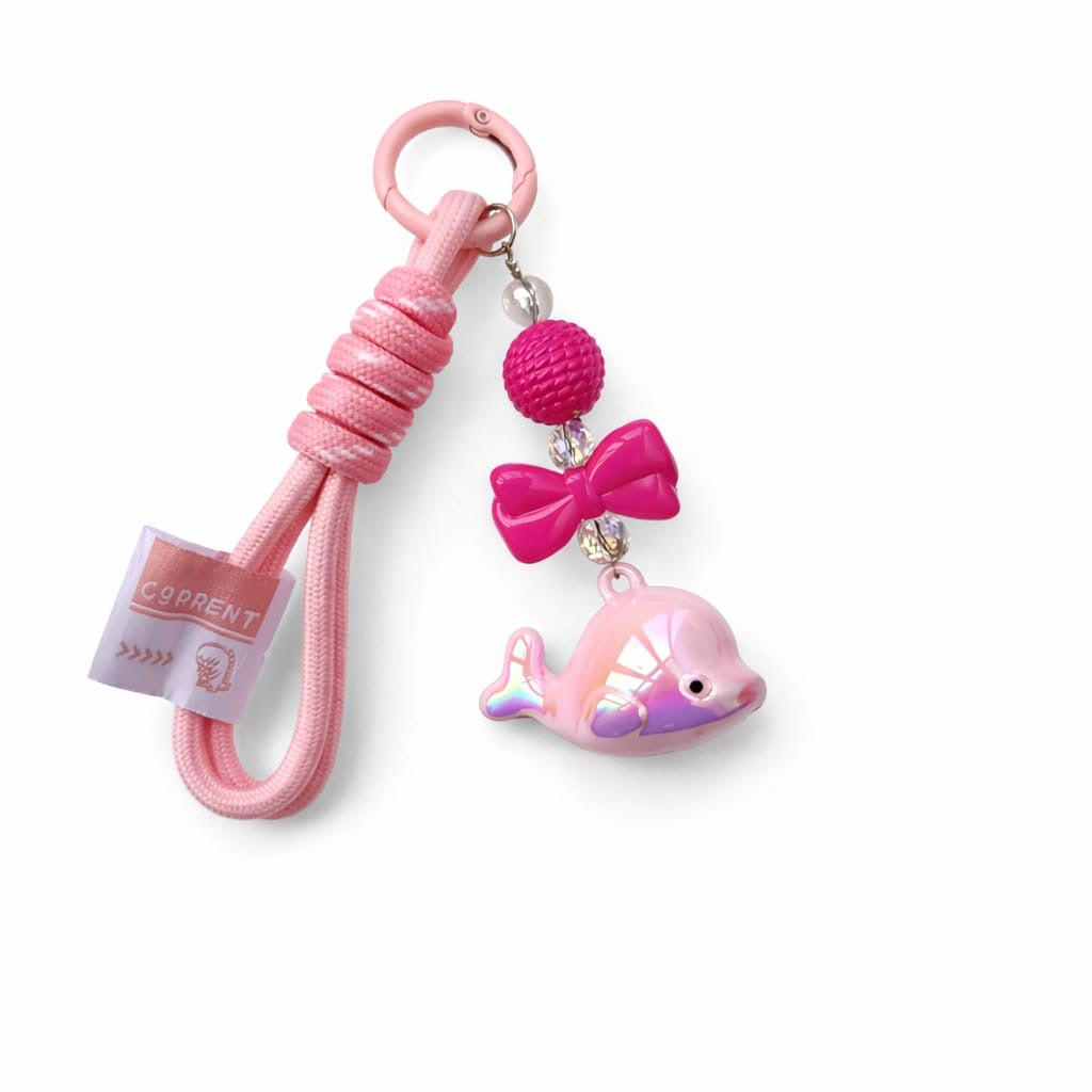 Dolphin bag charm keychain