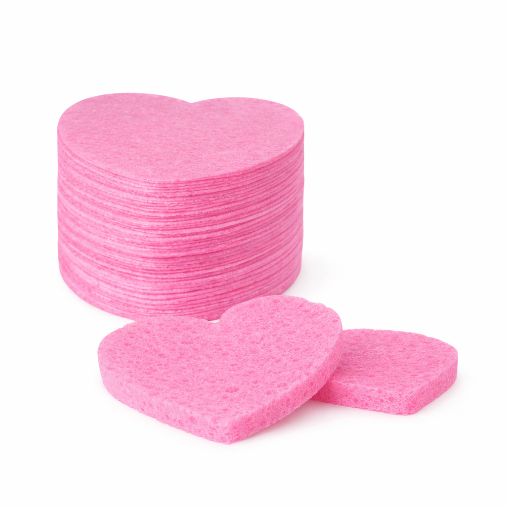 Heart shape Facial Compressed Sponge