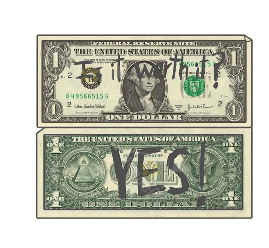 Dollar Bill Design Pin – 32 × 27.2 mm Metal Phone Sticker