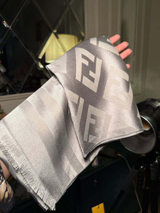 FENDI grey scarf/ stole (IMMEDIATE DELIVERY AVAILABLE)