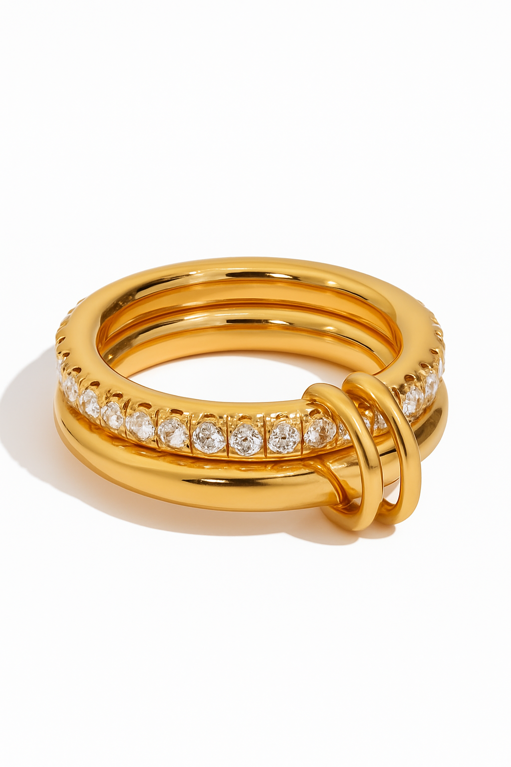Gold plated gem stone rings