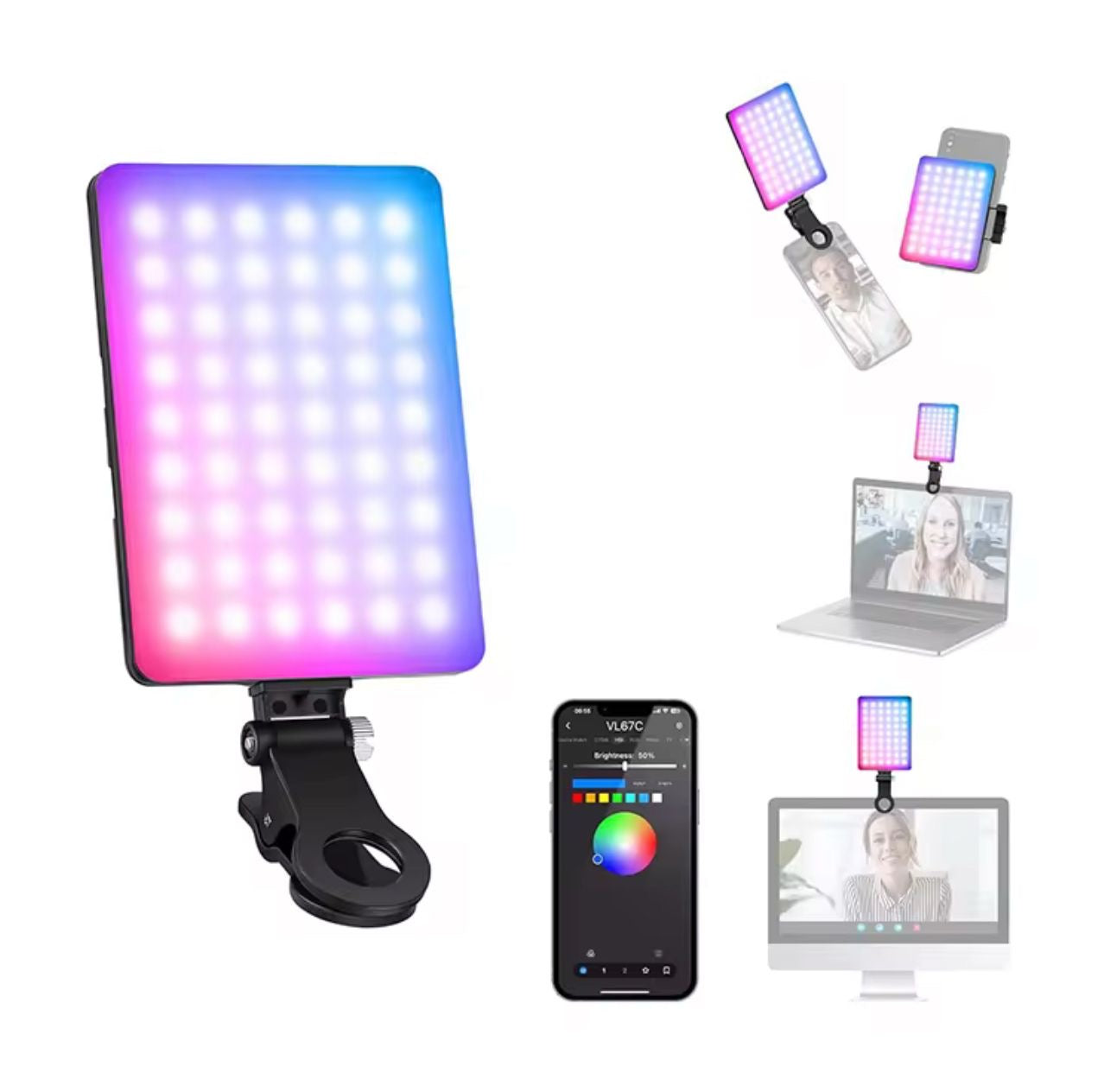 Coloured RGB led portable fill light