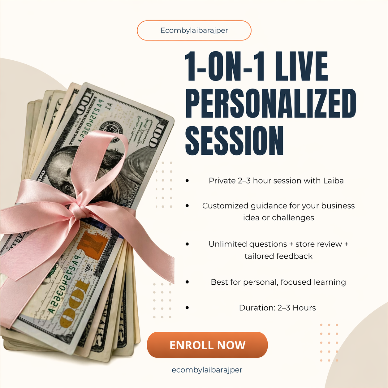 1-ON-1 LIVE PERSONALIZED SESSION COURSE