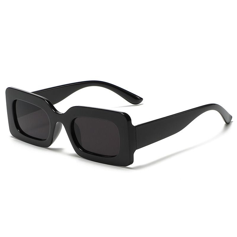 Black punk square sunglasses
