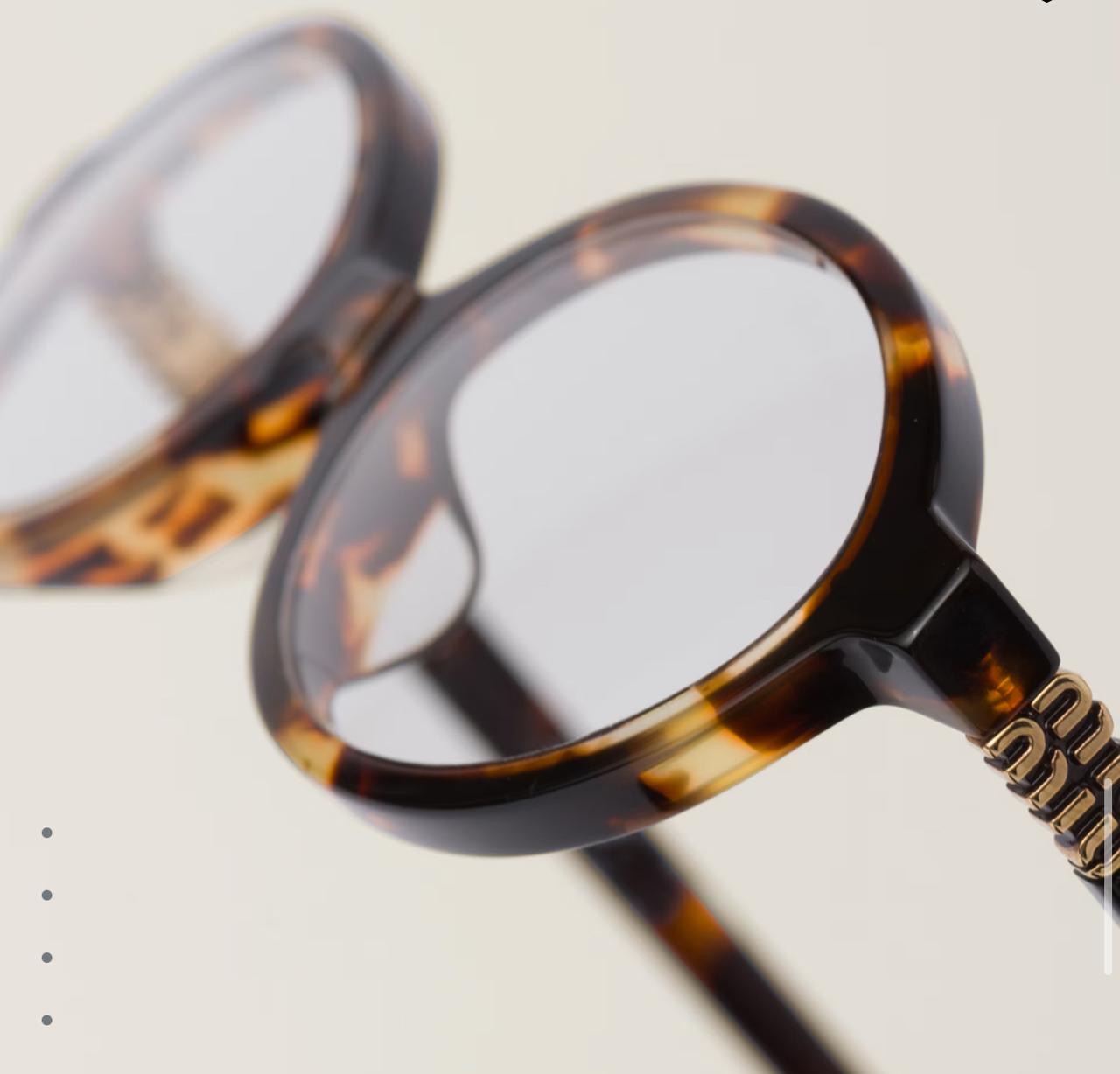 Miu miu oval cheetah transparent print glasses
