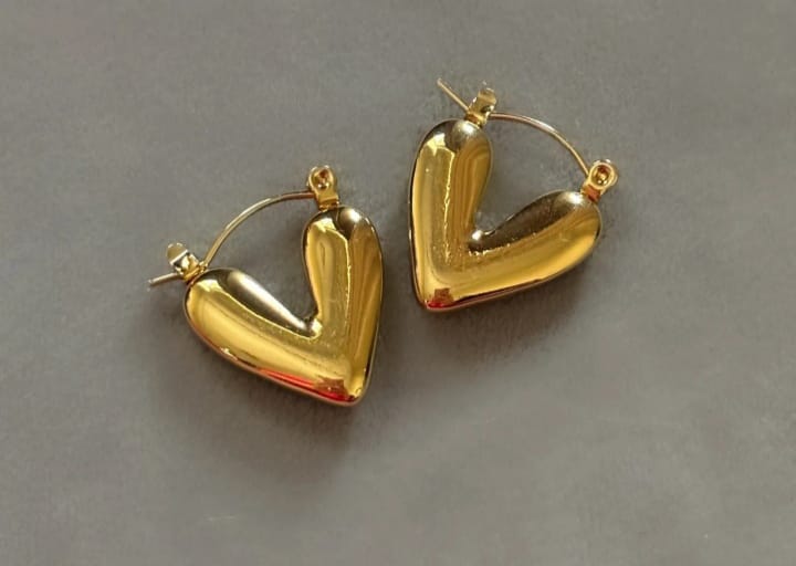 Plain heart hoops