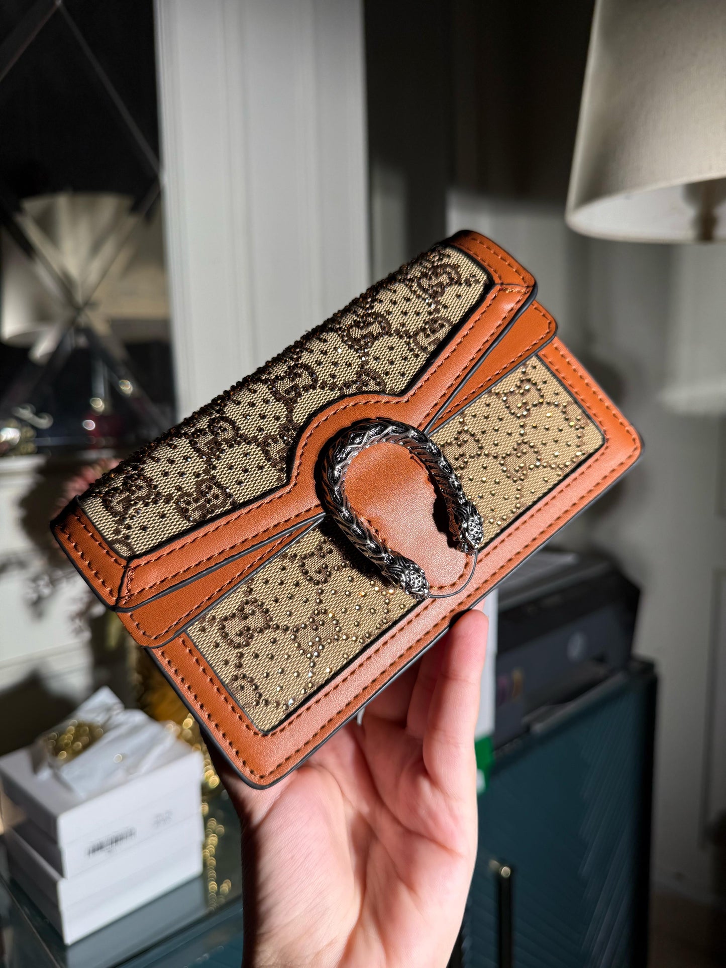 Canva Gucci Miguel studded bag (IMMEDIATE DELIVERY AVAILABLE) (WITH BOX)