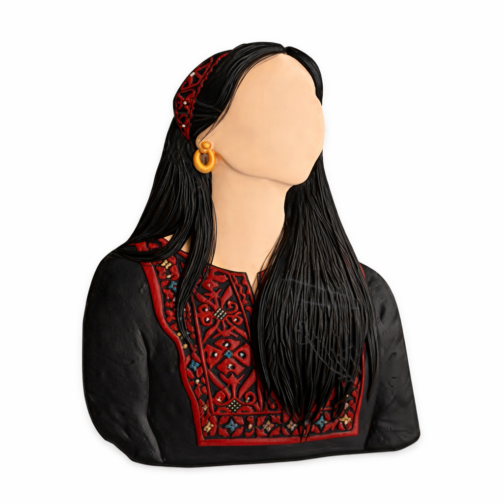 Traditional Cultural Girl Metal Phone Charm Sticker