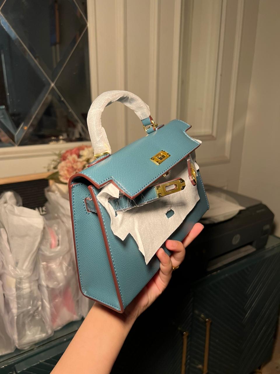 Blue Mini Kelly Bag (available for immediate delivery)