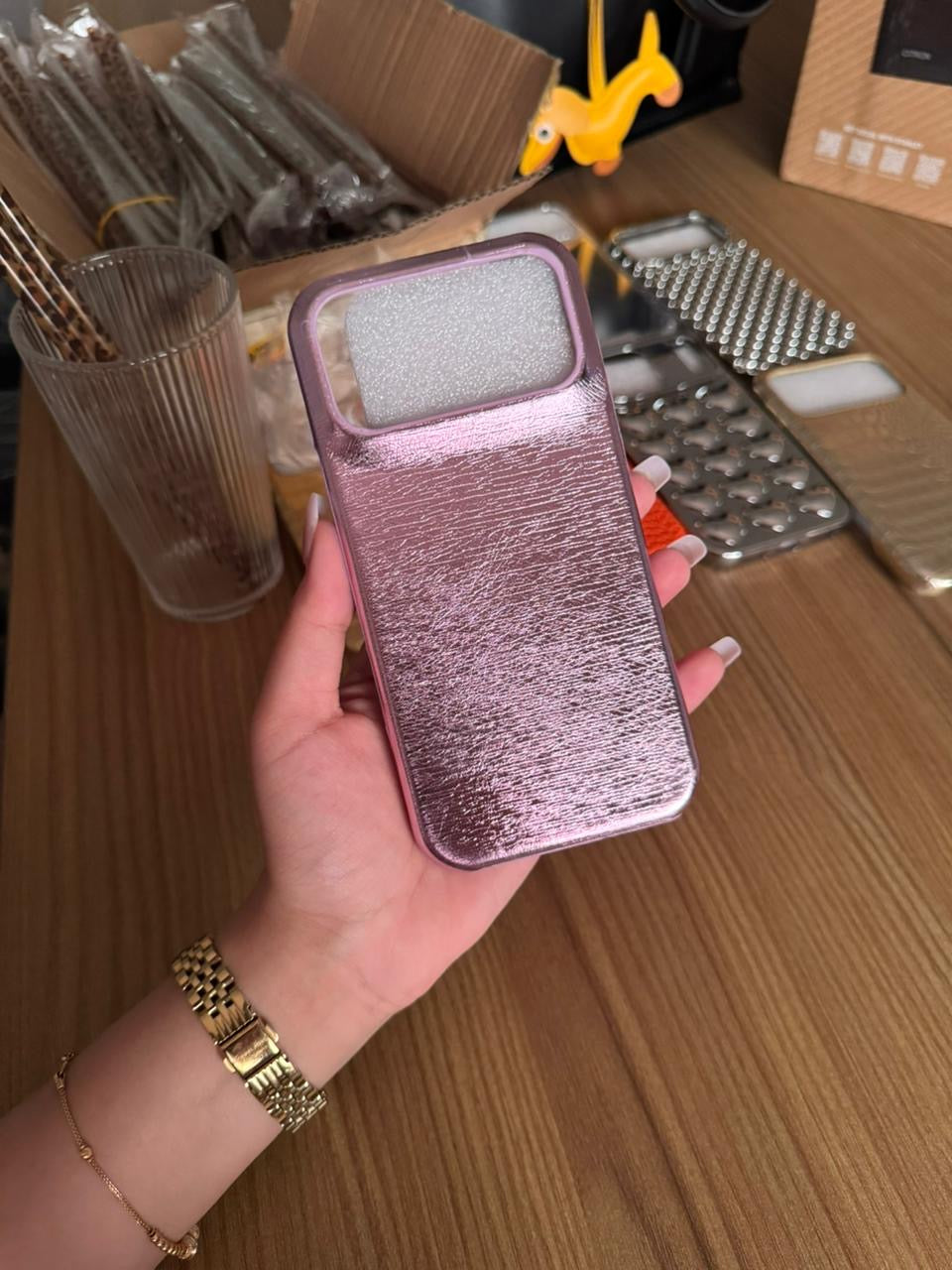 Pink Stardust Phone Case 17 Pro Max