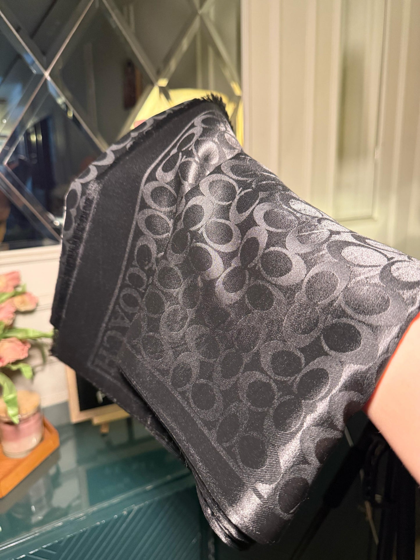 COACH Black scarf/ stole (IMMEDIATE DELIVERY AVAILABLE)