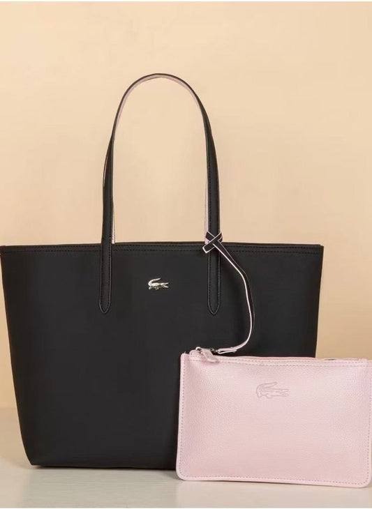 Black with Pink lacoste tote bag (IMMEDIATE DELIVERY AVAILABLE)