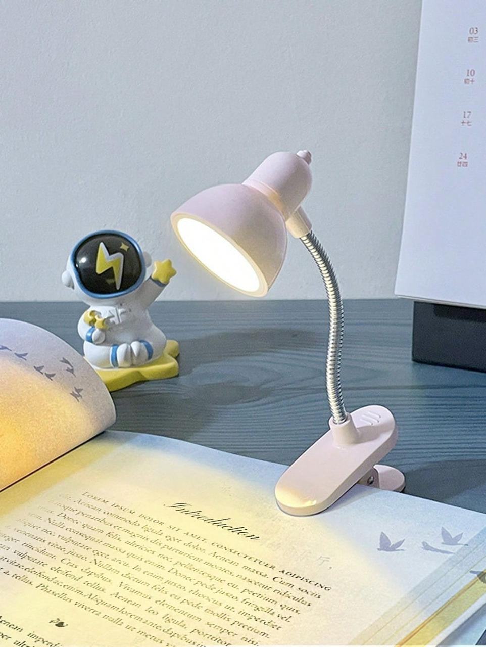 Mini lamp book clip light