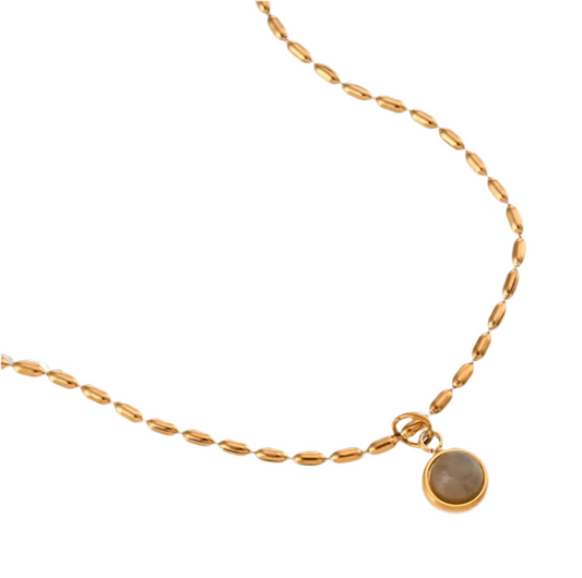 Glided Button Pendant