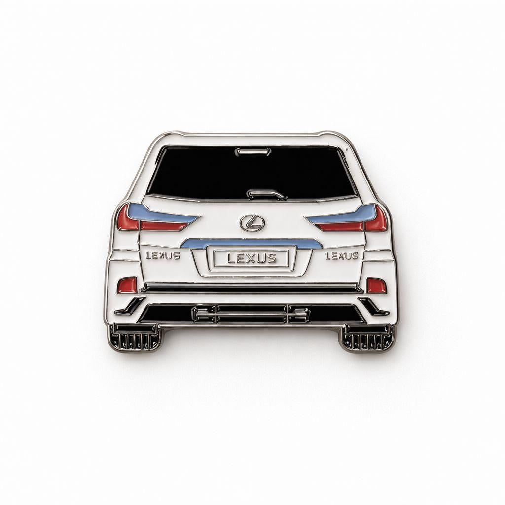 White Lexus Car – Metal Phone Charm Sticker