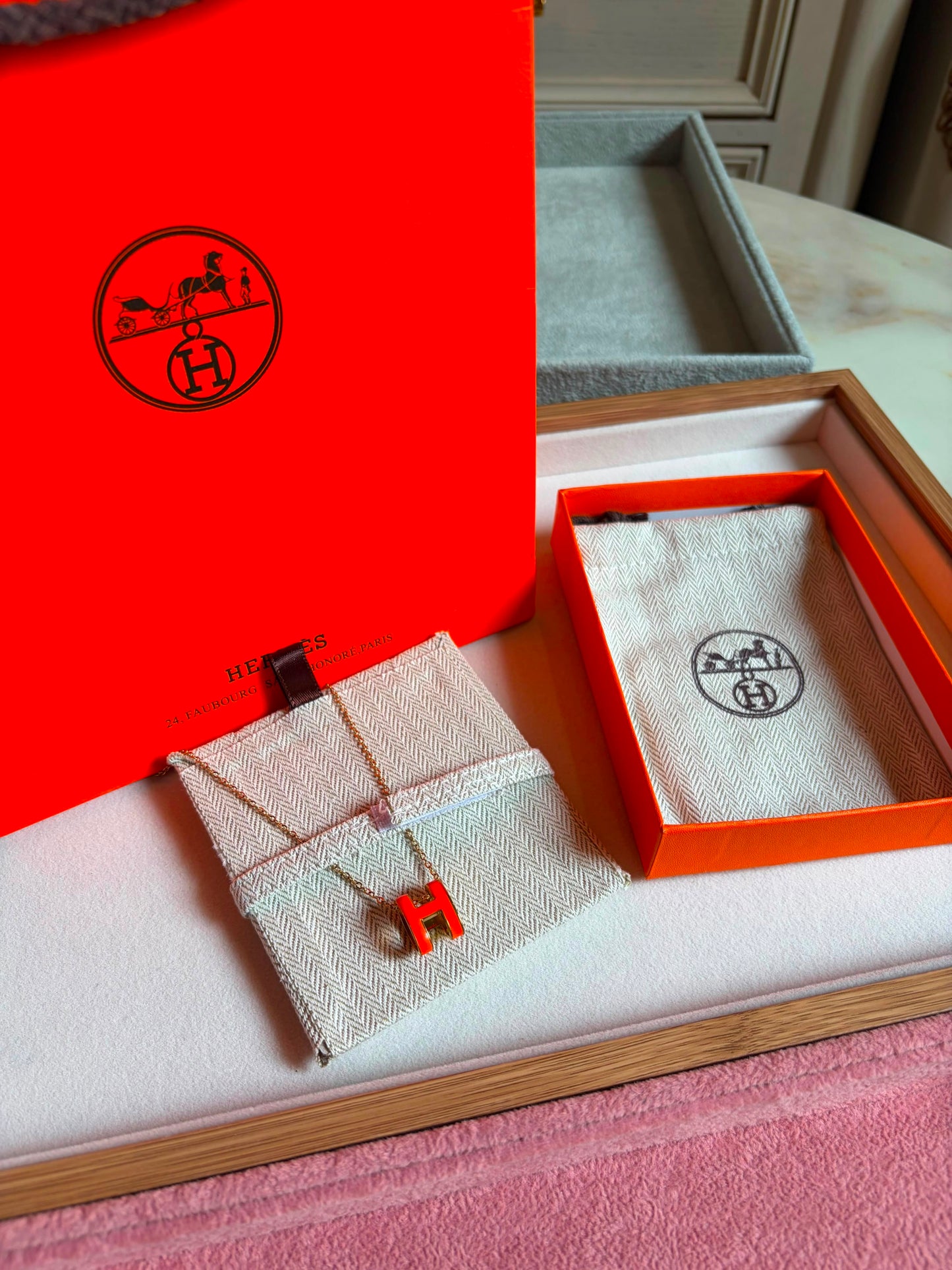OG Hermes H Necklace