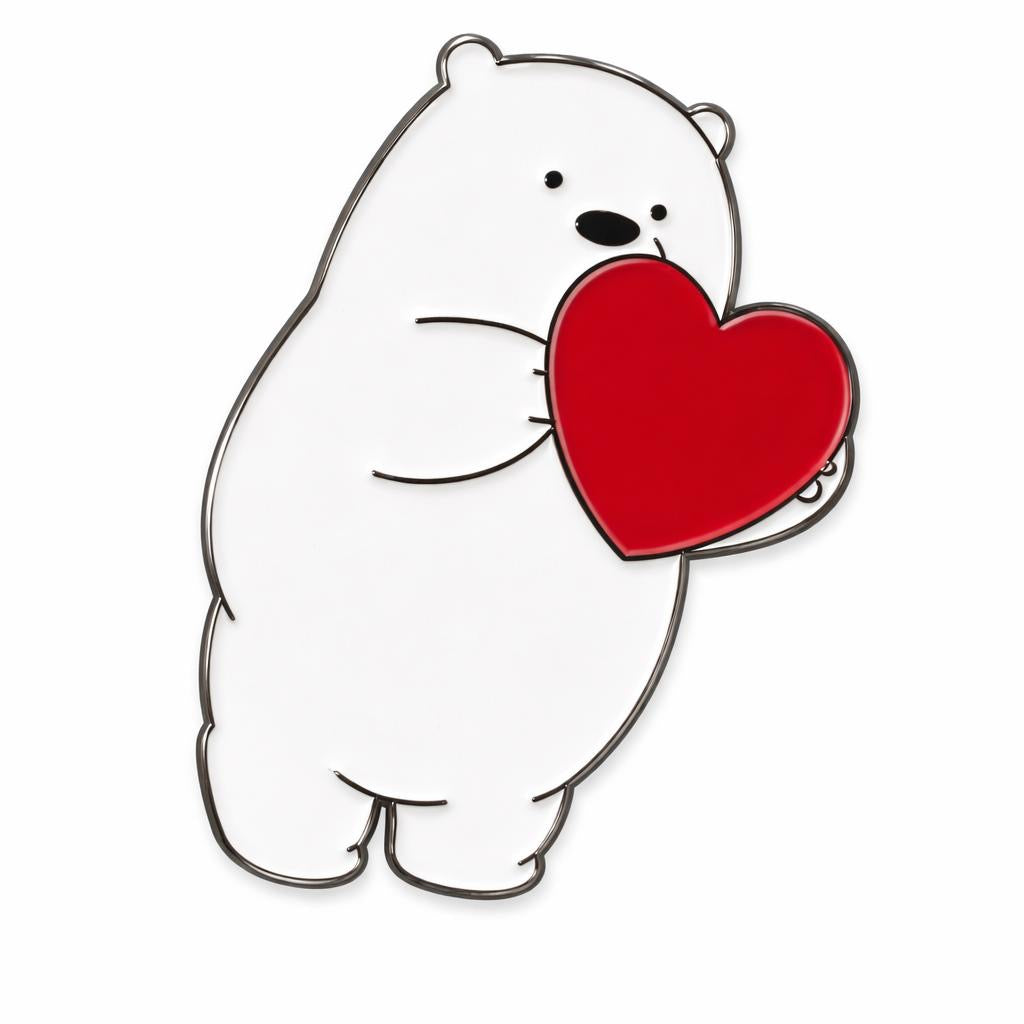 White Bear – Metal Phone Charm Sticker