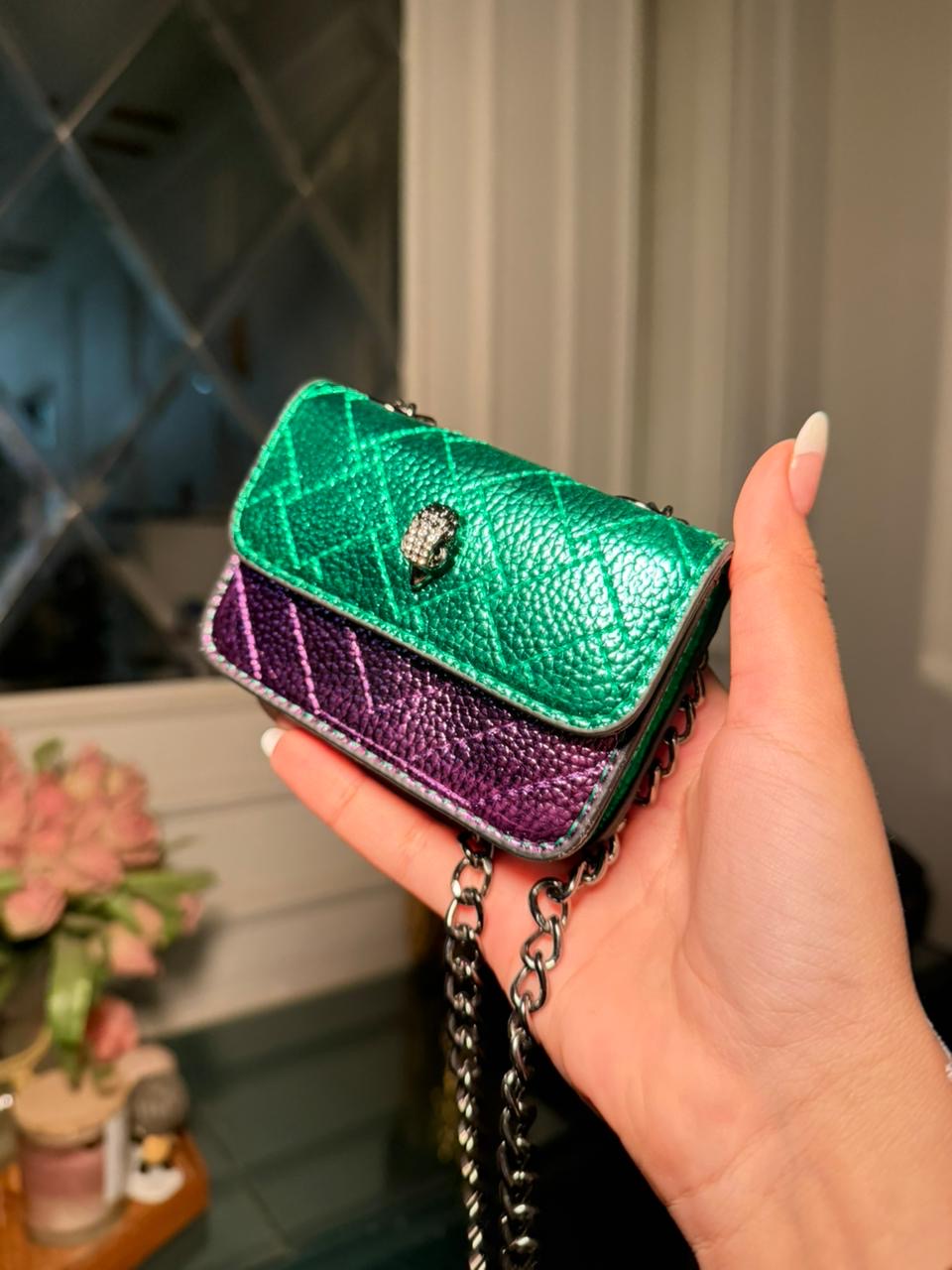 Kurt Geiger Kensington Mini Quilted Bag – Green (IMMEDIATE DELIVERY AVAILABLE)