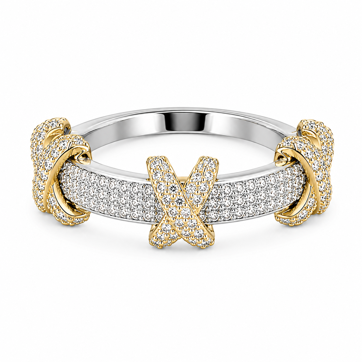 Tiffany & Co. Inspired X Diamond Ring