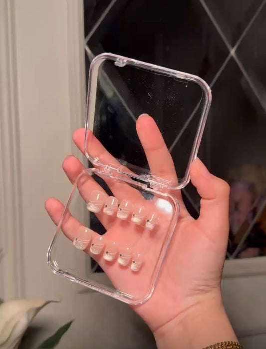 Silver tip hand made nails L12