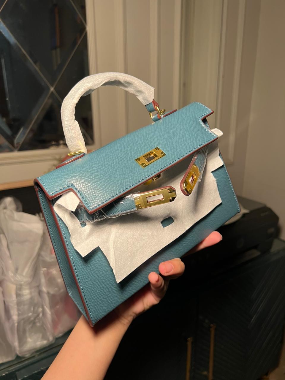 Blue Mini Kelly Bag (available for immediate delivery)