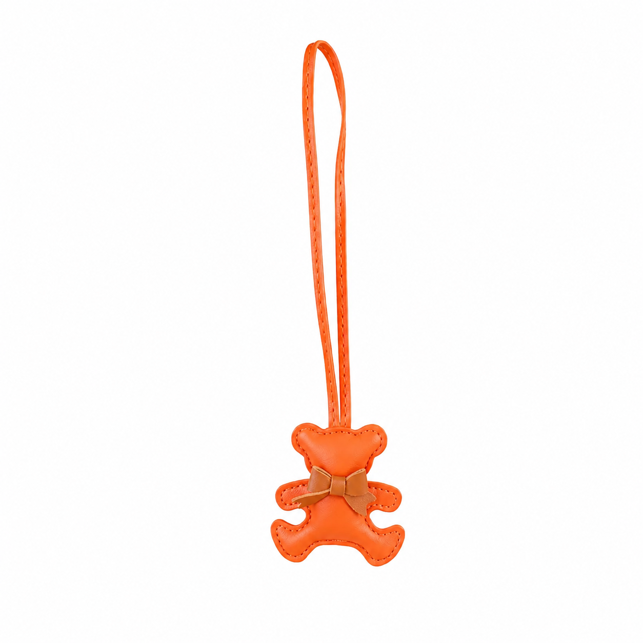 Teddy Bow Leather Bag Charm