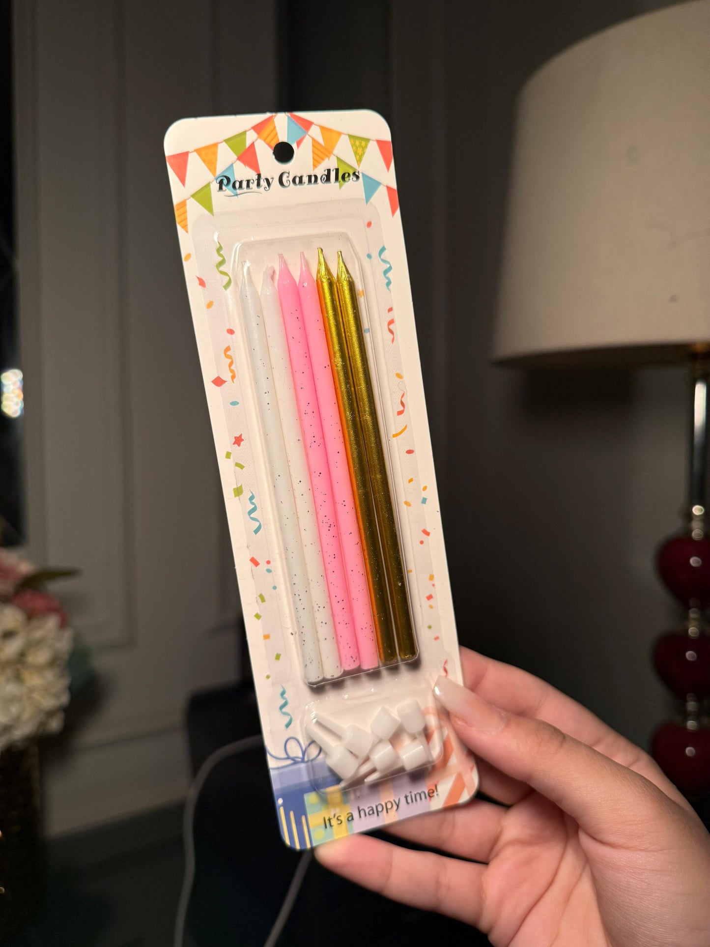 Pack of 6 candles in mix