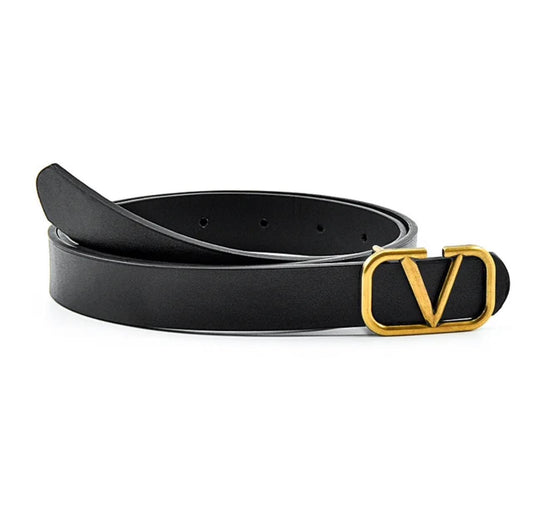 Black Valentino leather belt