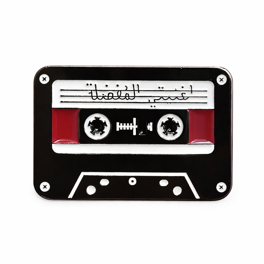 Retro Arabic Cassette Tape – Metal Phone Charm Sticker