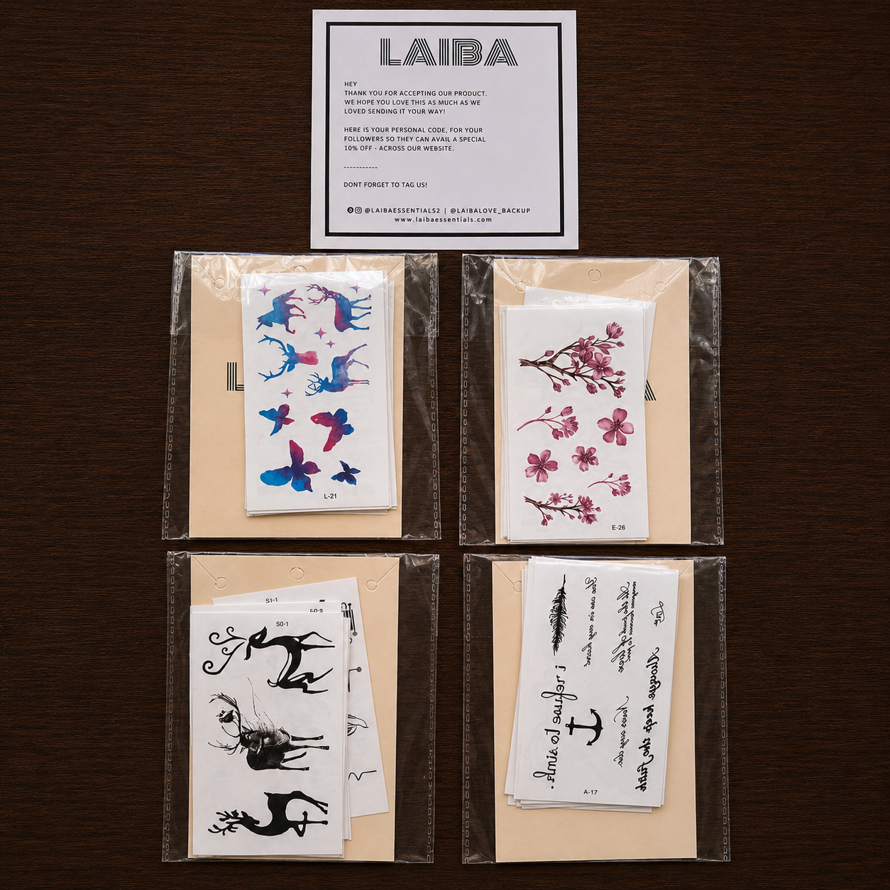 2 tattoo packs 10 sheet each pack) 2 sticker pack(10 sticker each pack) Value pack 3