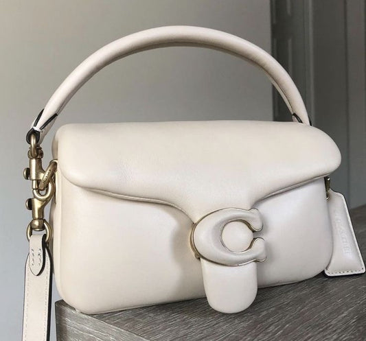 (Small)Beige Tabby Coach Shoulder delivery time (15-20days)