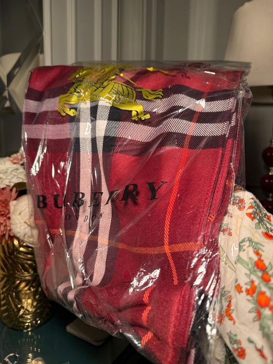 Burberry red scarf/ stole (IMMEDIATE DELIVERY AVAILABLE)