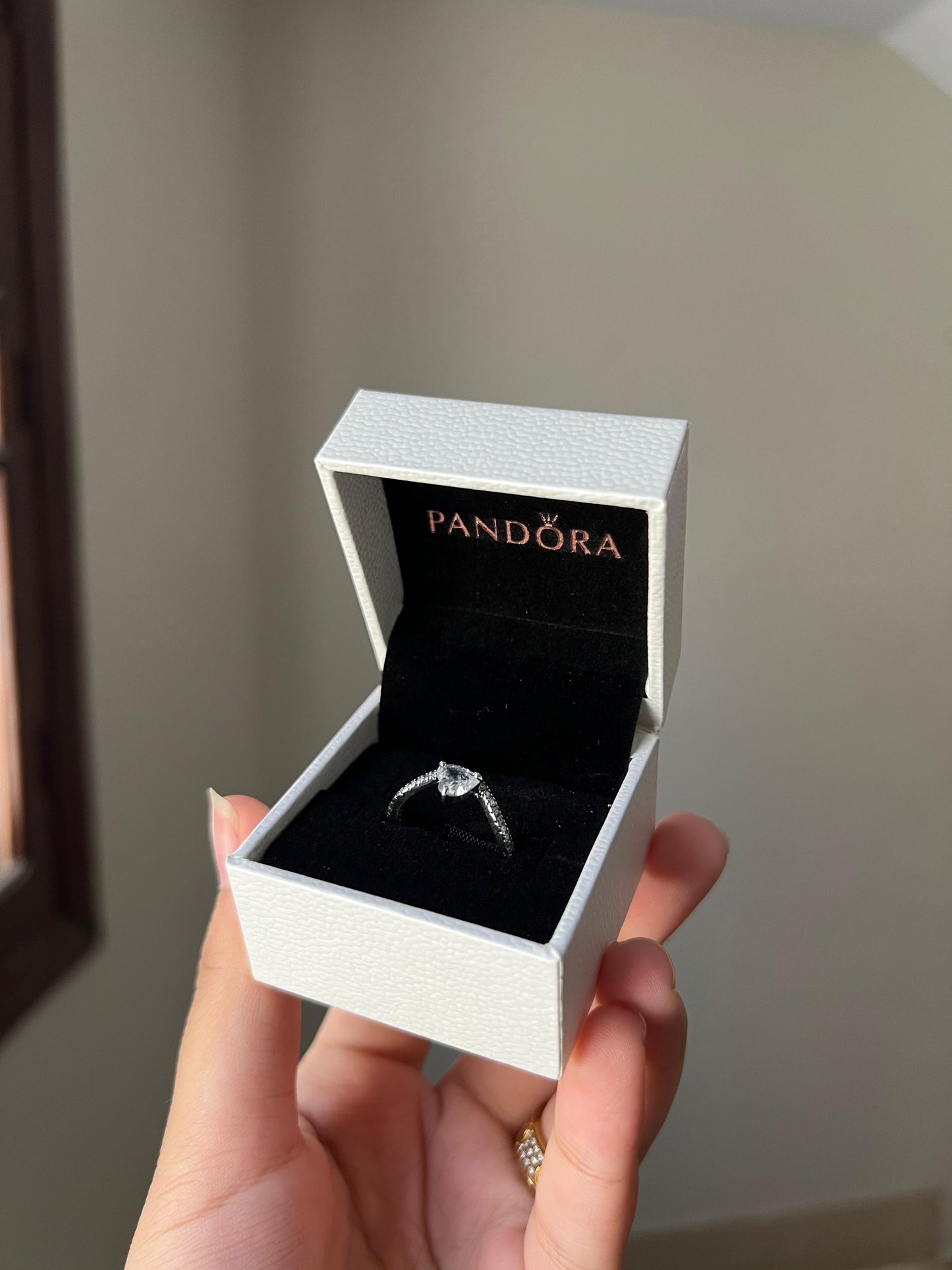 Pandora Two Sparkling Hearts Ring – High quality, comes with proper brand packaging.