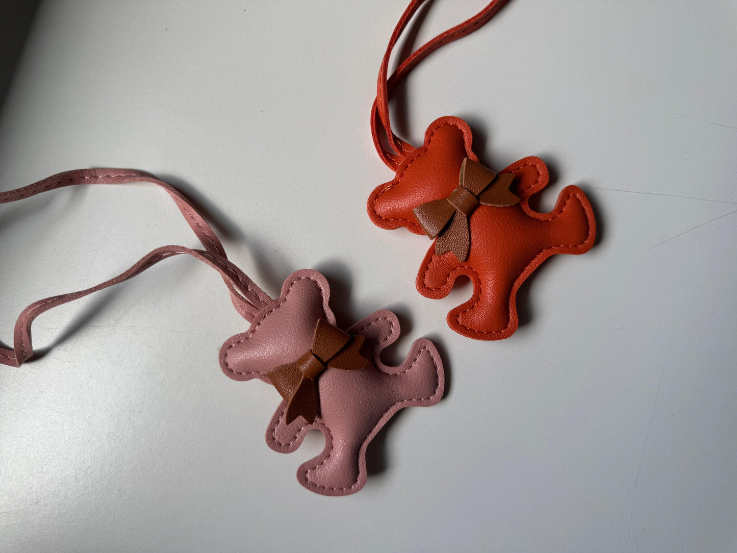 Teddy Bow Leather Bag Charm