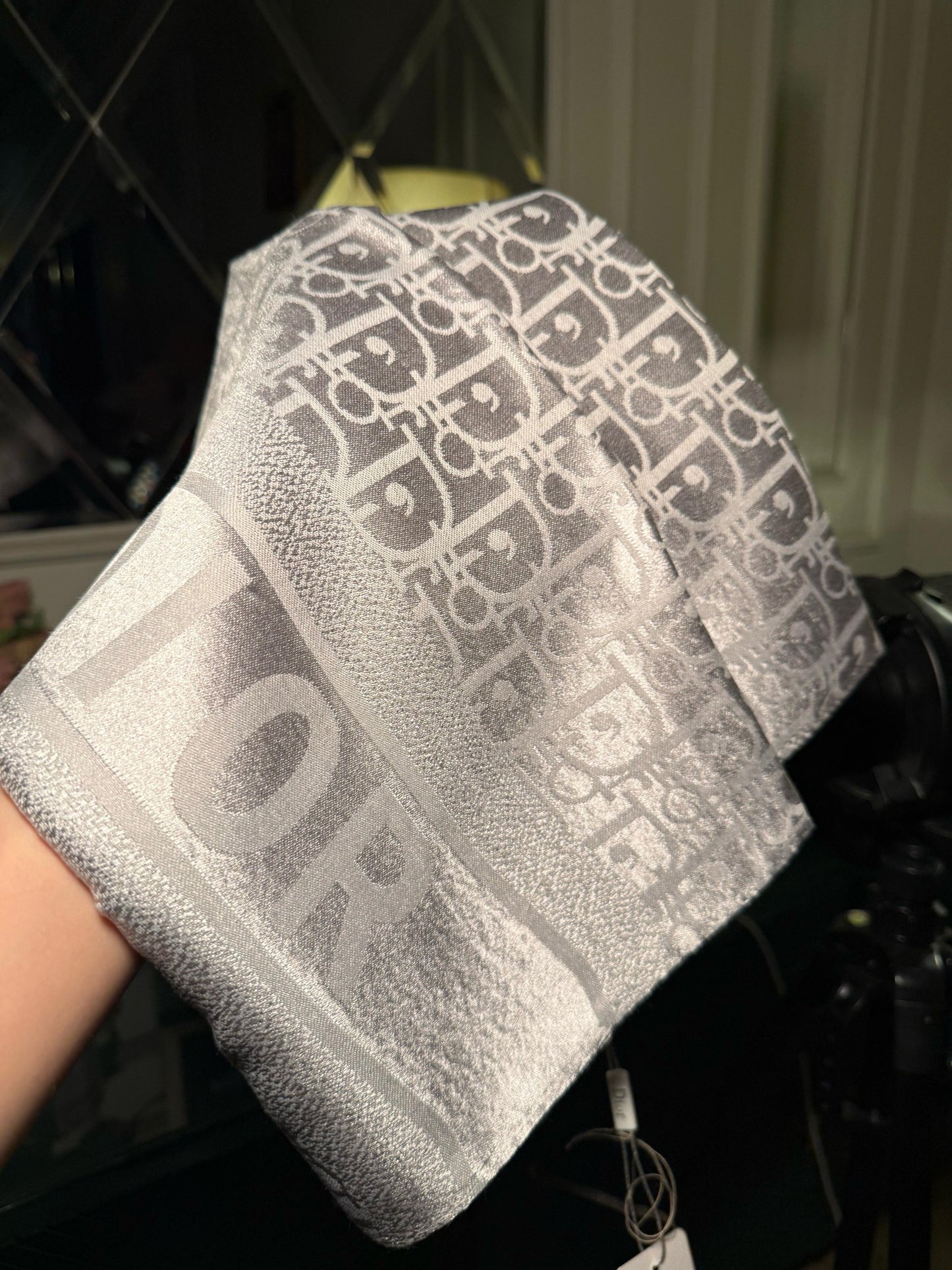 DIOR grey scarf/ stole (IMMEDIATE DELIVERY AVAILABLE)