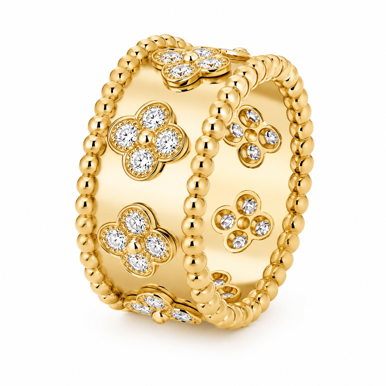 Van Cleef & Arpels Perlée clovers ring