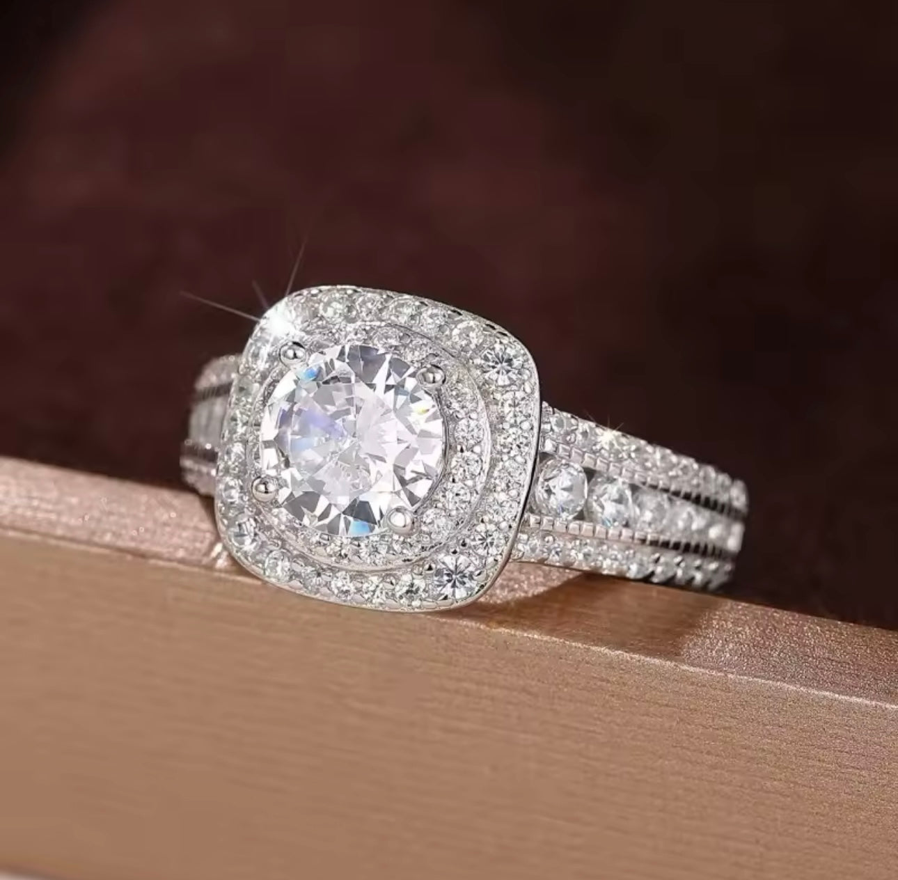 Halo Cut 3 Layered Ring size 7