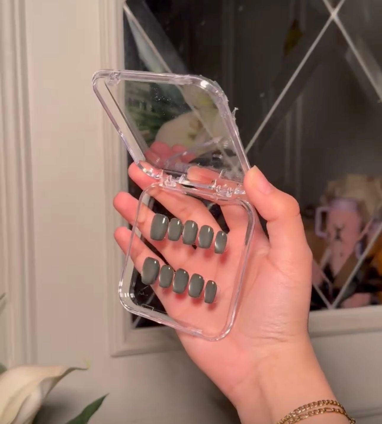 Charcoal hand made nails L13