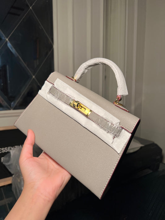 Grey Mini Kelly Bag (available for immediate delivery)