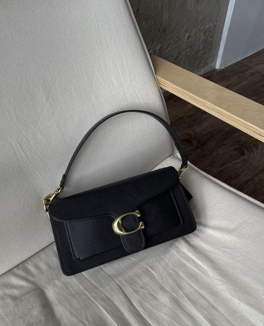 Black Coach Shoulder Bag  (WITH BOX) (IMMEDIATE DELIVERY AVAILABLE)