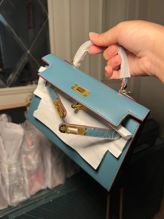 Blue Mini Kelly Bag (available for immediate delivery)