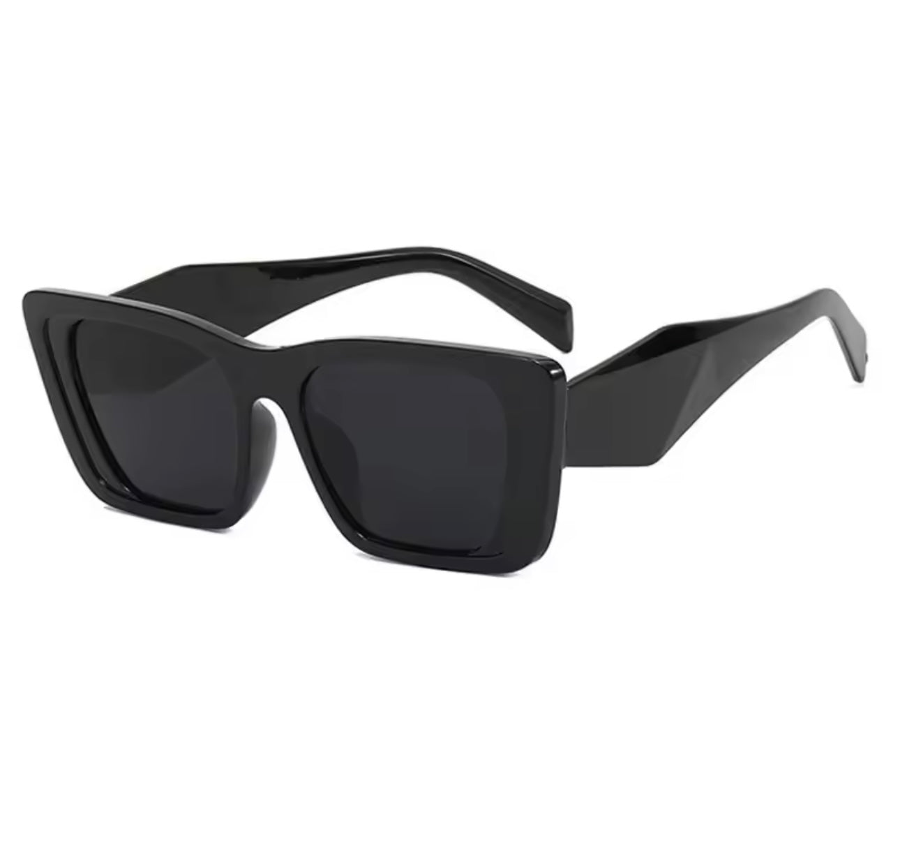 Black irregular shape sunglasses