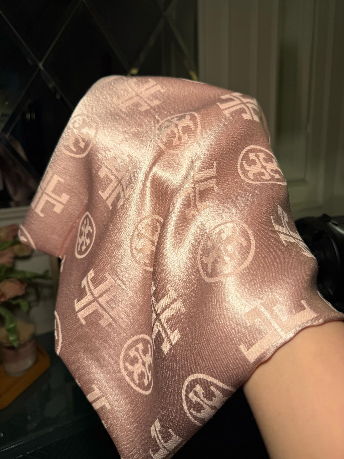 TORY BURCH baby pink scarf/ stole (IMMEDIATE DELIVERY AVAILABLE)