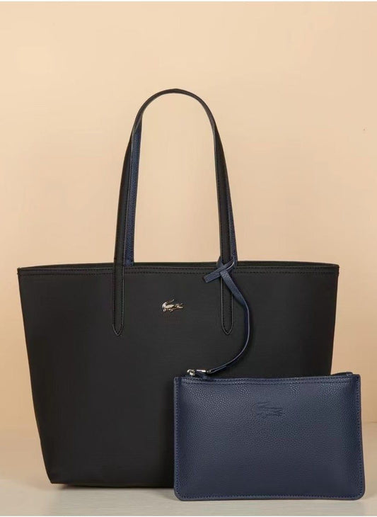 Black with Blue lacoste tote bag (IMMEDIATE DELIVERY AVAILABLE)