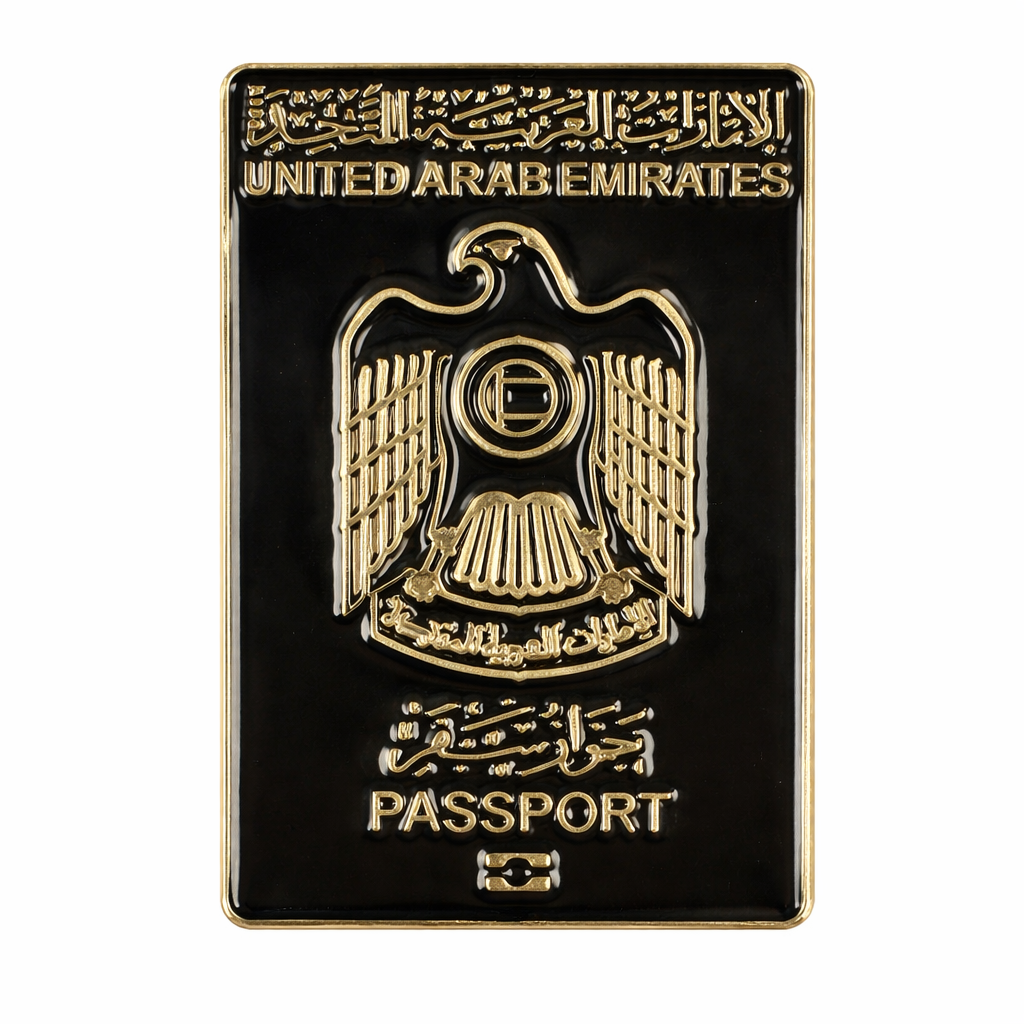 UAE Passport Emblem Metal Phone Charm Sticker